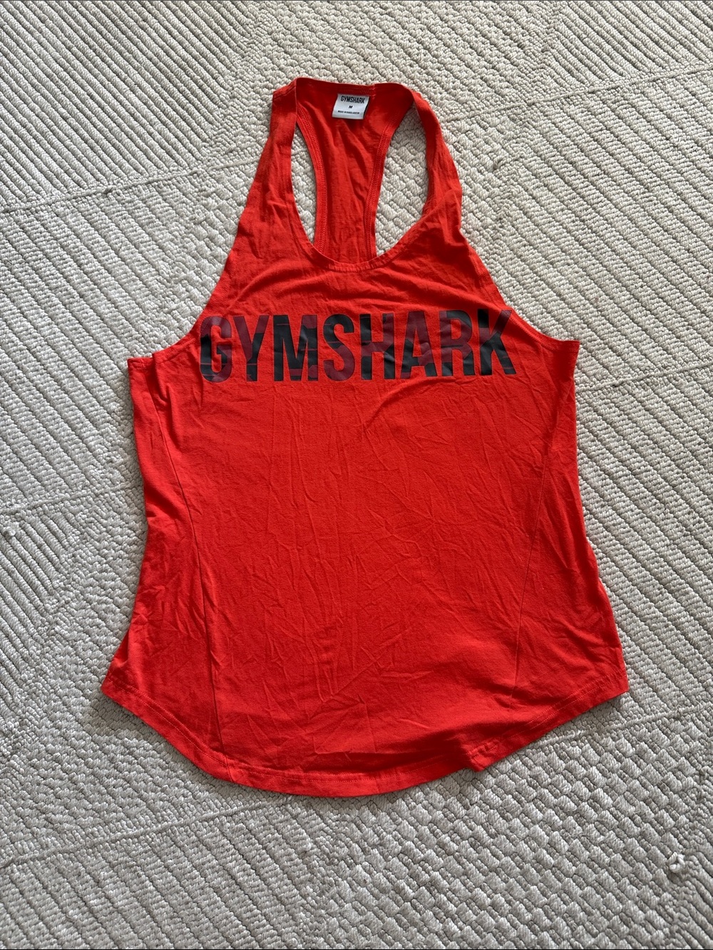 Gymshark Red Racerback Training Tank with Bold Logo